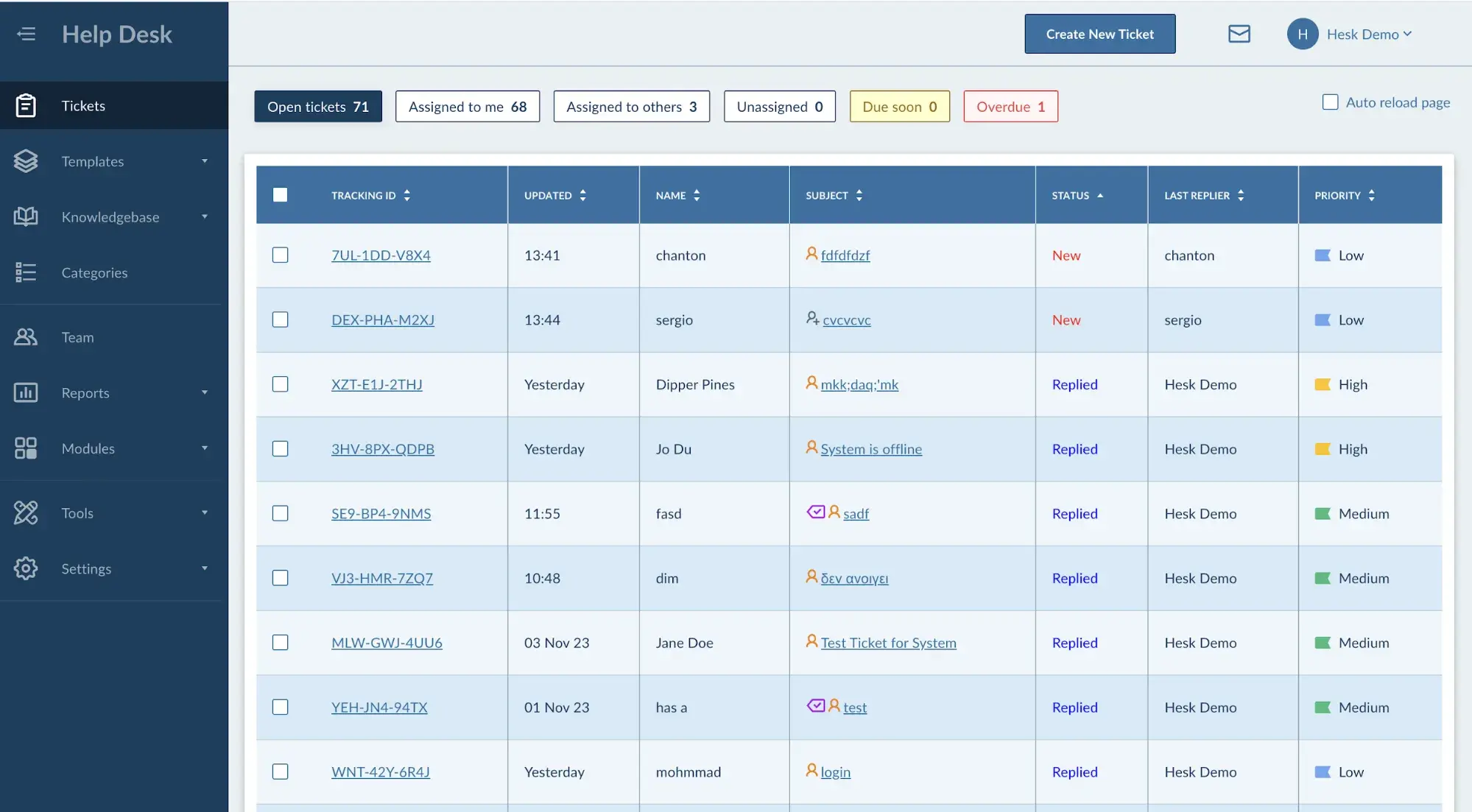 Hesk free help desk ticketing system