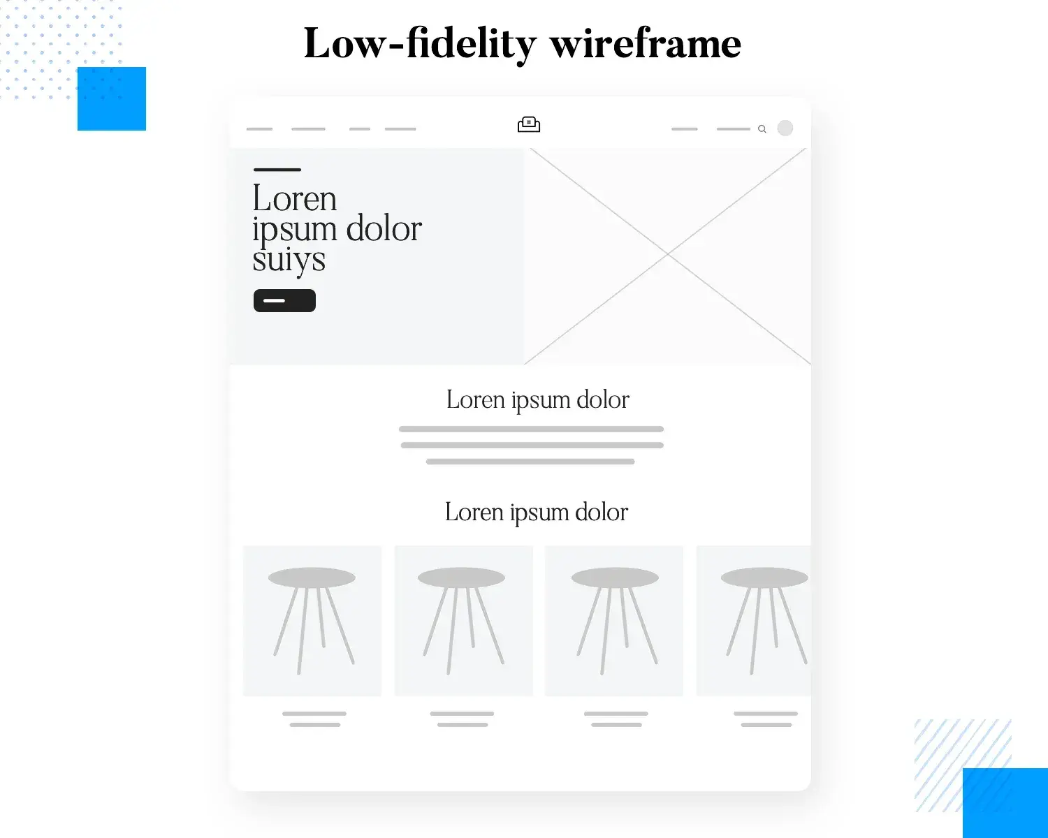 low-fidelity wireframe tool sketching UI kit