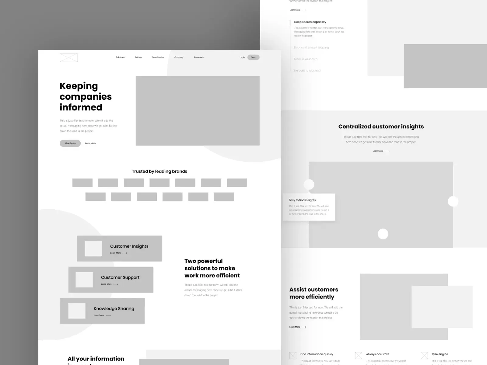 medium-fidelity wireframe example from dribbble