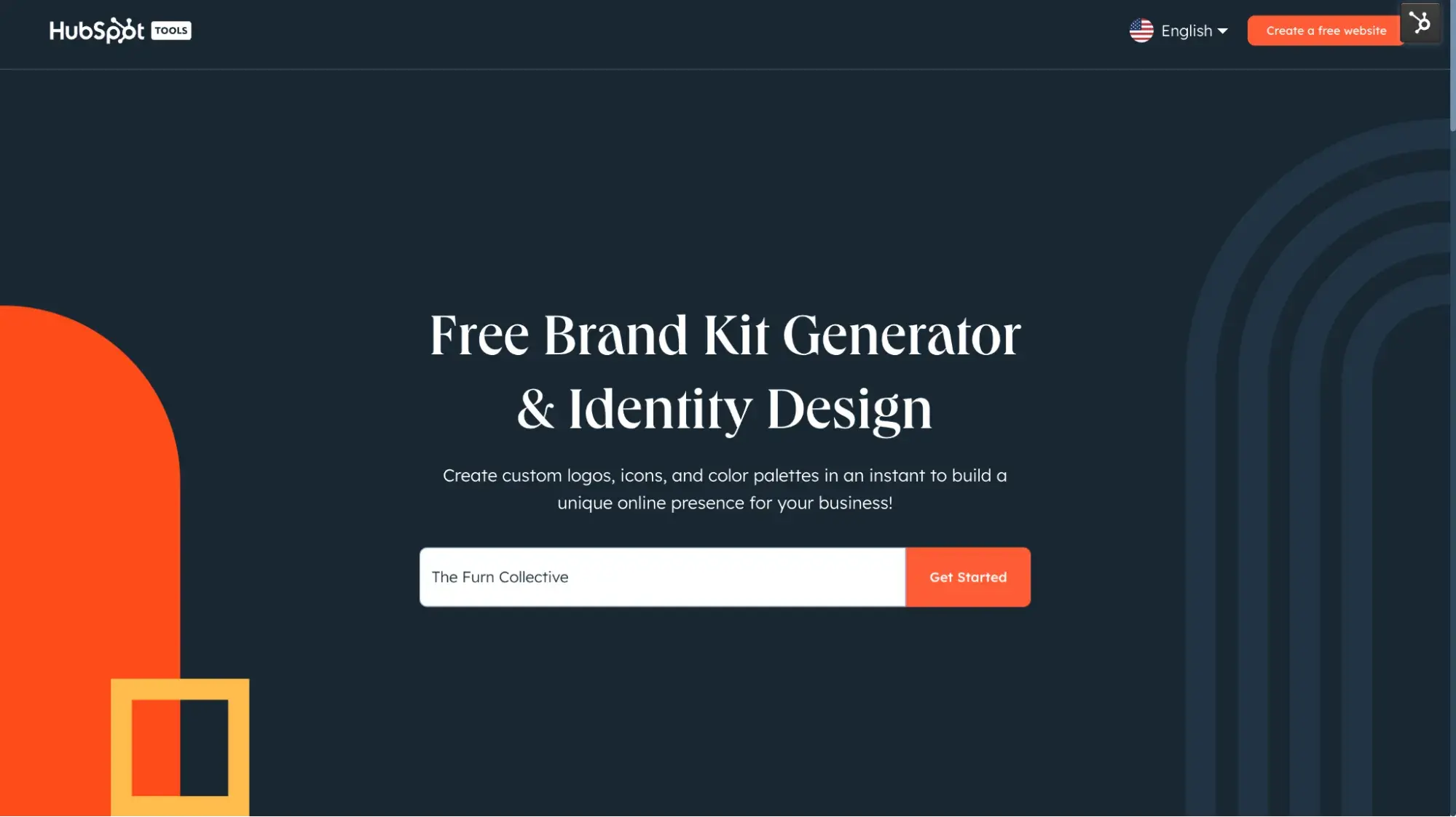 hubspot free brand kit generator