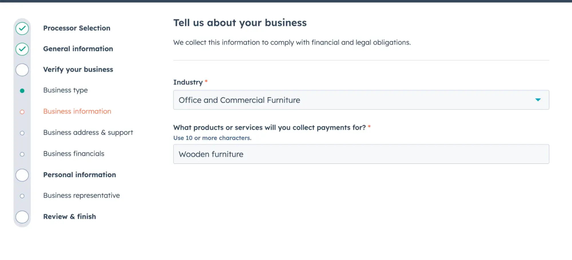 hubspot payments tell us about your business