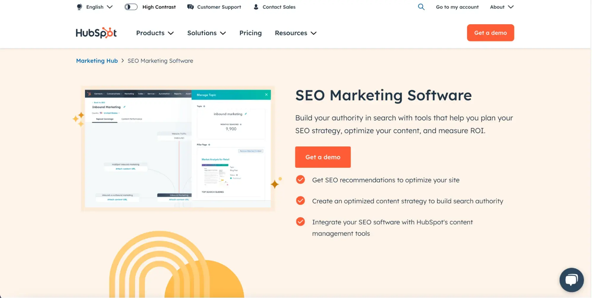 HubSpot SEO Marketing Software