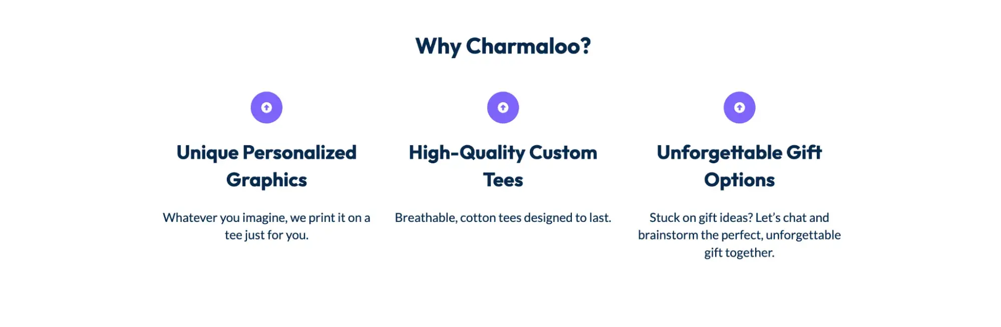 The Why Charmaloo? section