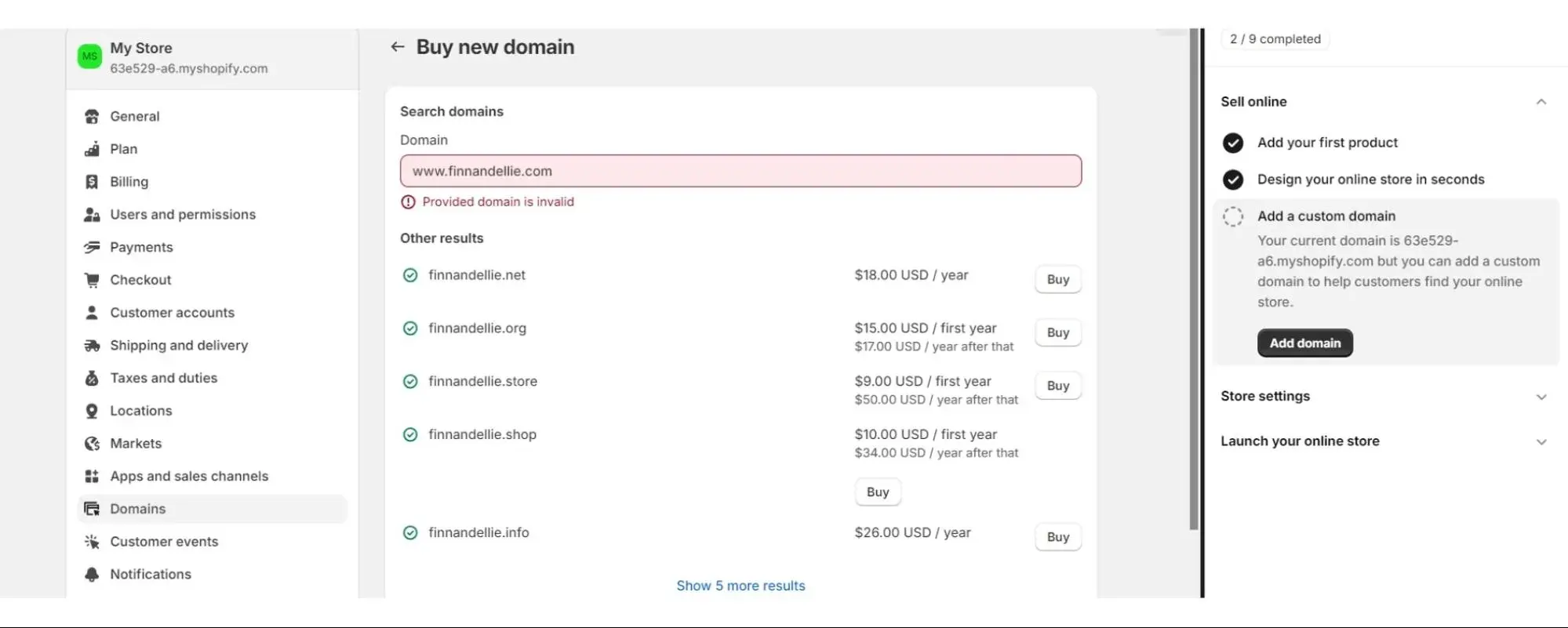 steps in designing a website: buy your domain