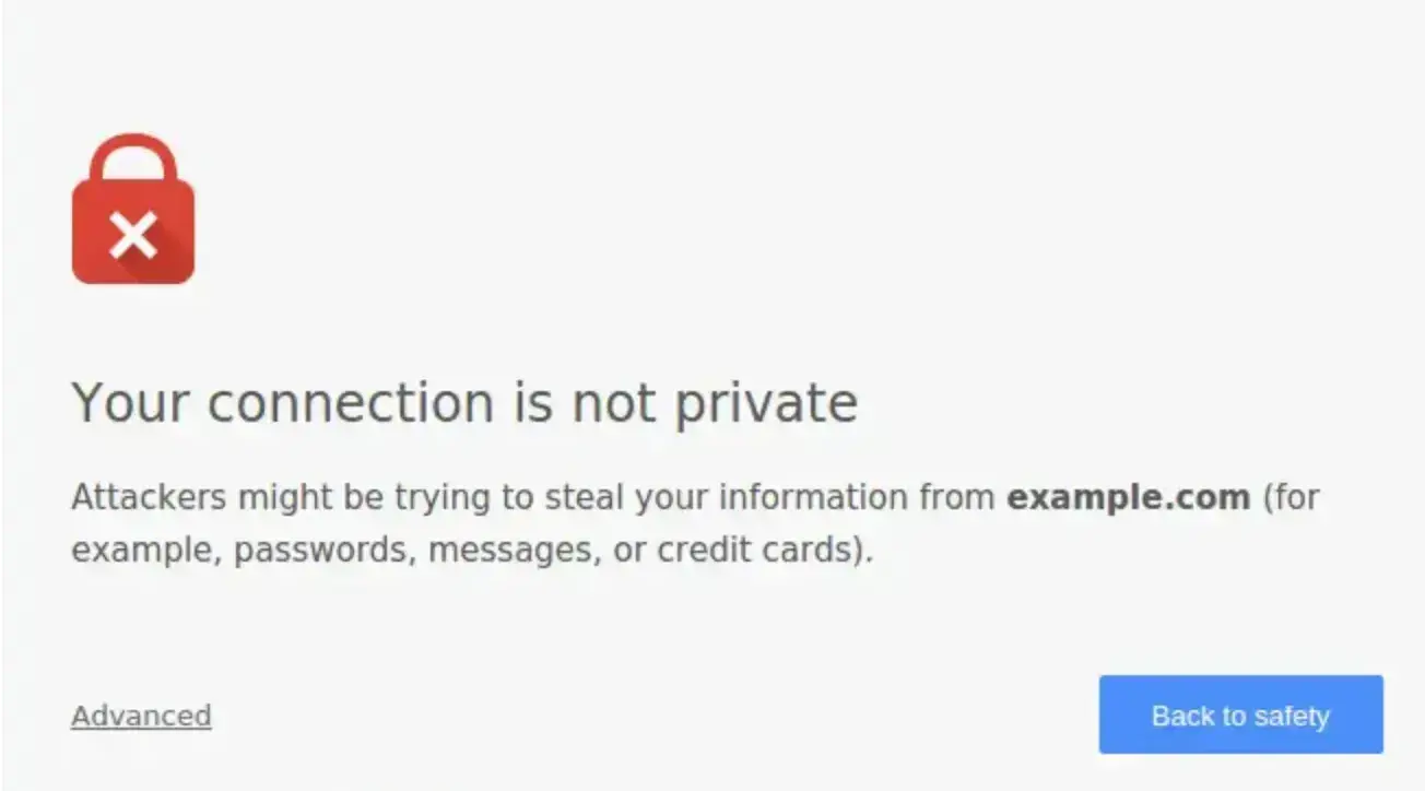 warning for self-signed ssl certificate