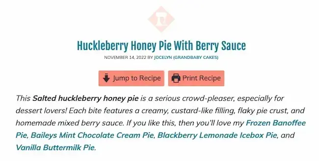 Screenshot showing a guide on ‘How to make honey pie”