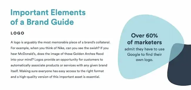 Screenshot of a “how to build brand consistency” guide