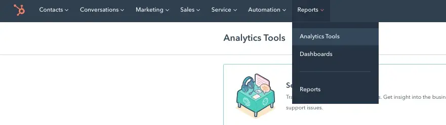 View site analytics in the “Analytics Tools” tab.