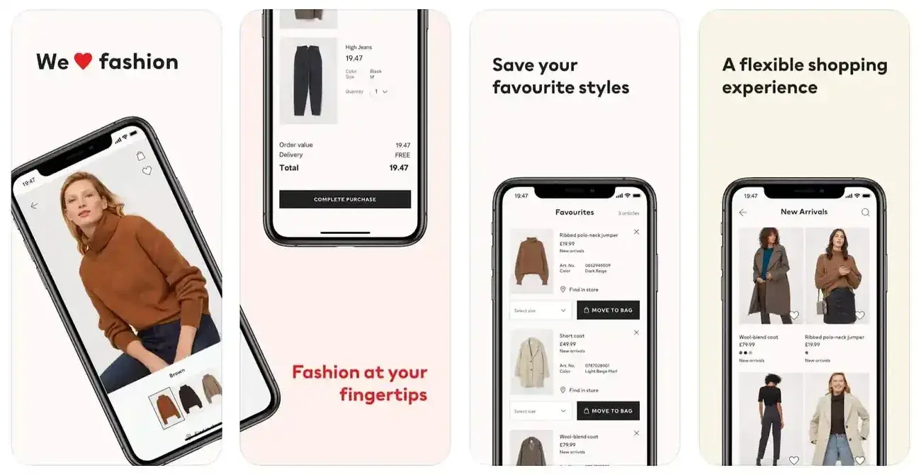 how to make a website an app: The H&M iPhone app.