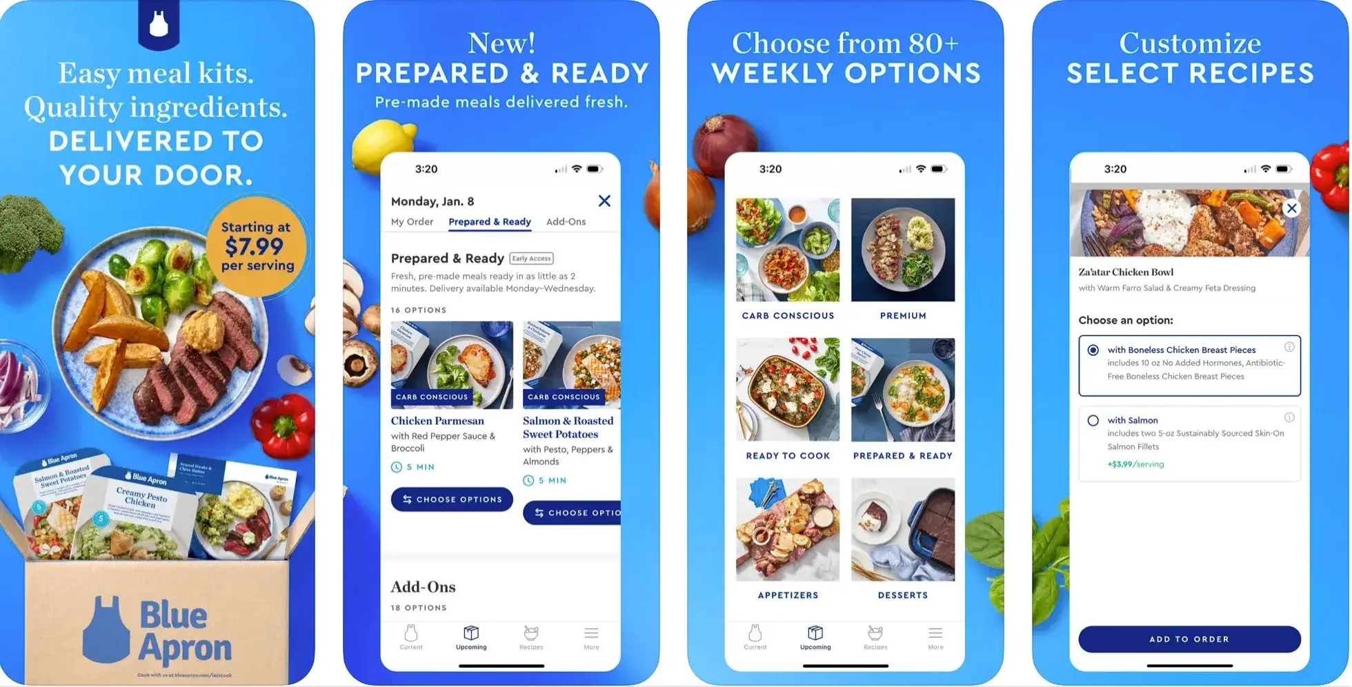 Turn a website into an app: The Blue Apron iPhone app.