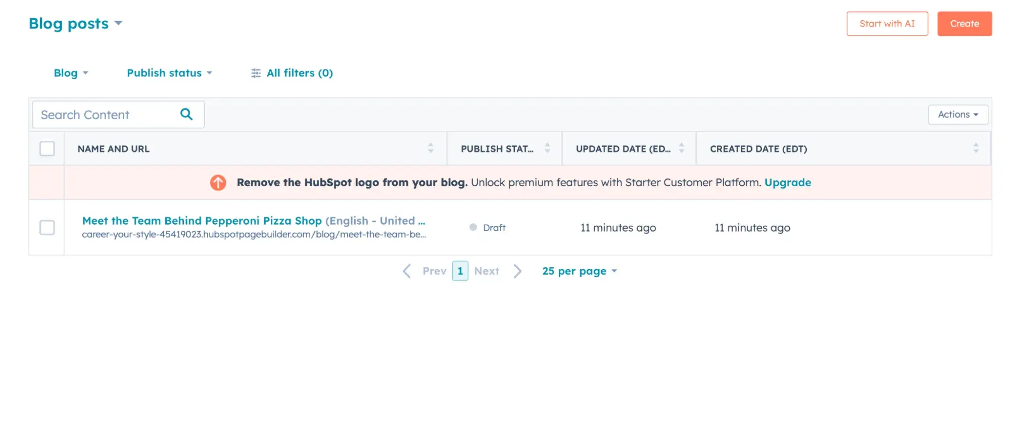 blog post feed in hubspot CMS