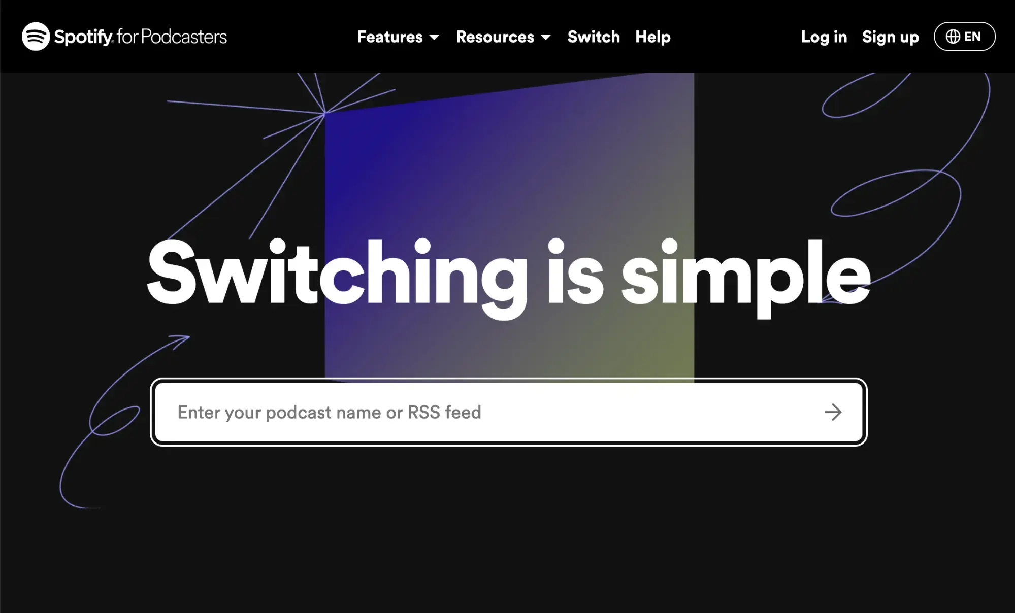 Switching your podcast to Spotify is easy using their switching page