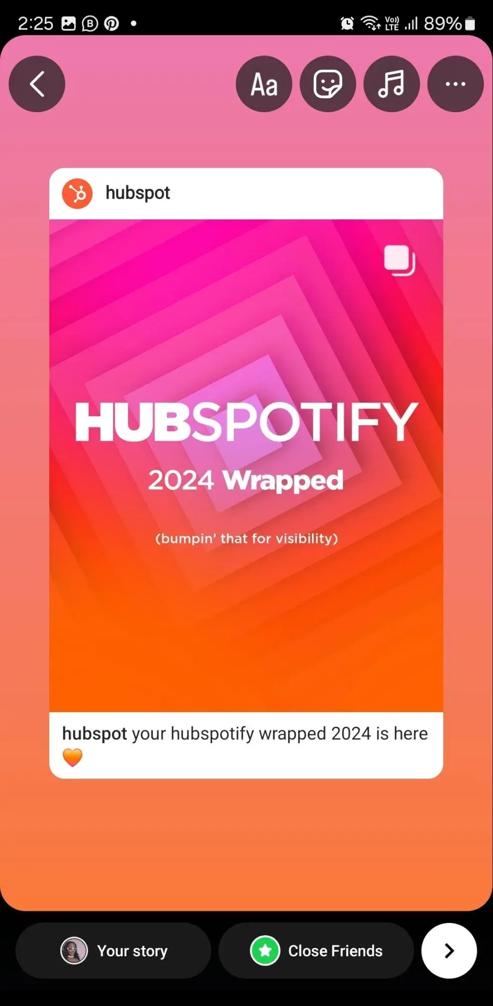 how to repost on instagram, hubspot post repost with caption