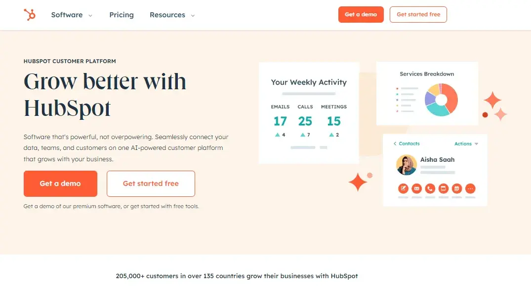 HubSpot April 2024 homepagehttps://web.archive.org/web/20240421061638/https://www.hubspot.com/ 