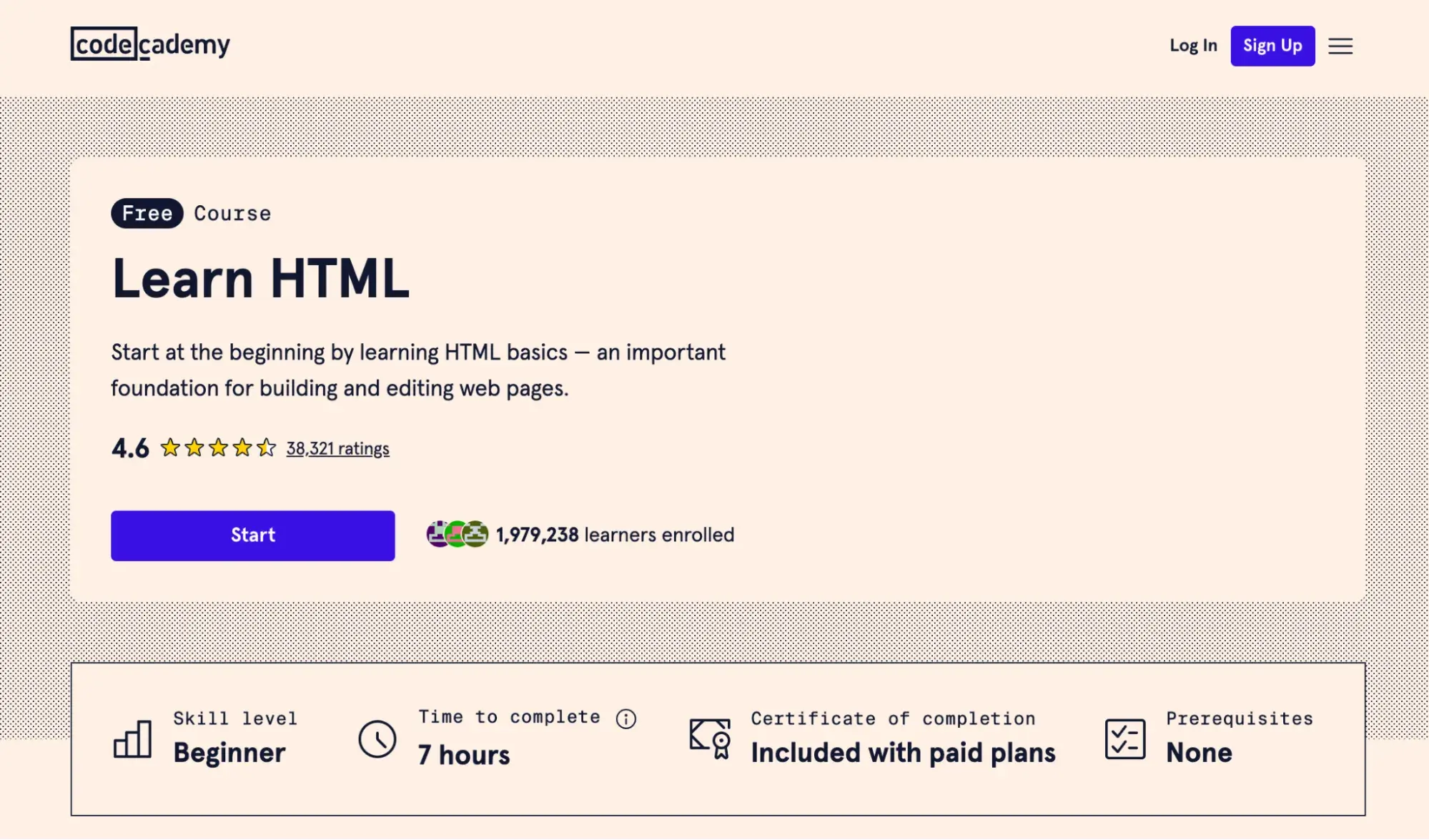 html for beginners, codecademy