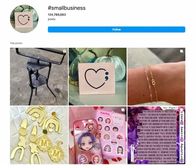 best instagram hashtags for b2b