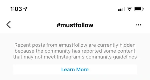 banned instagram hashtags