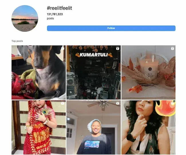 best instagram hashtags for reels