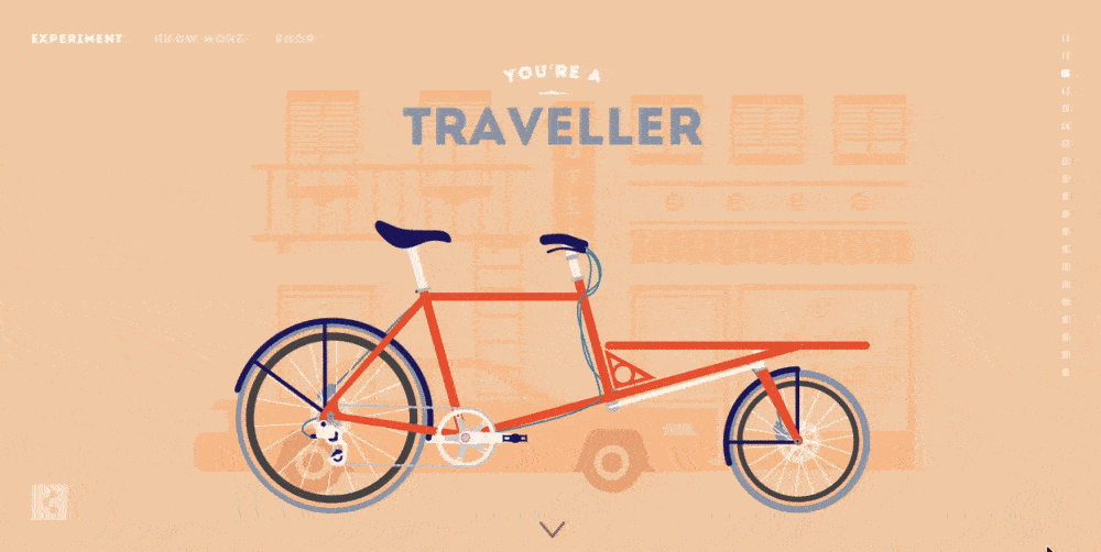 cyclemon's interactive website uses parallax scrolling in a smart way.