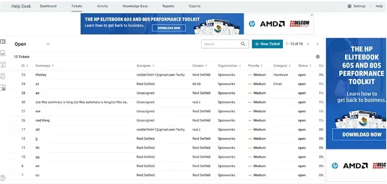 internal help desk, spiceworks cloud help desk