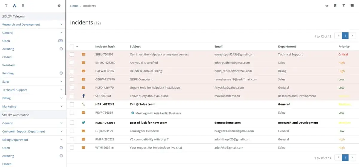 internal ticketing system, Vision Helpdesk