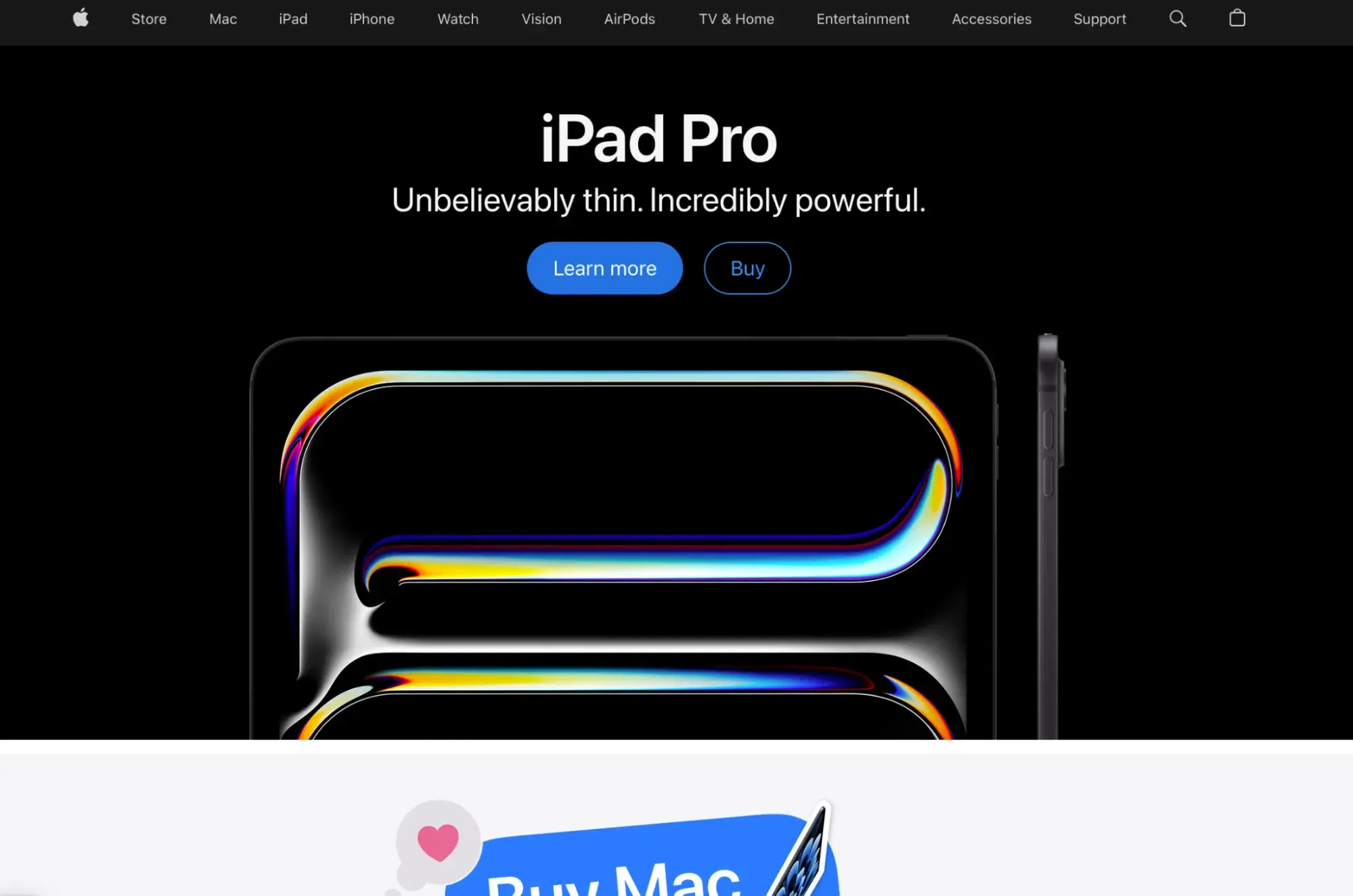 Intuitive design example from apple website