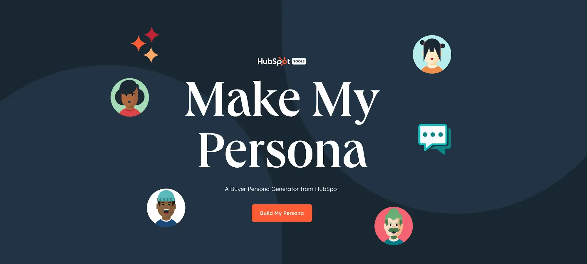 screencap of hubspot’s make my persona landing page.