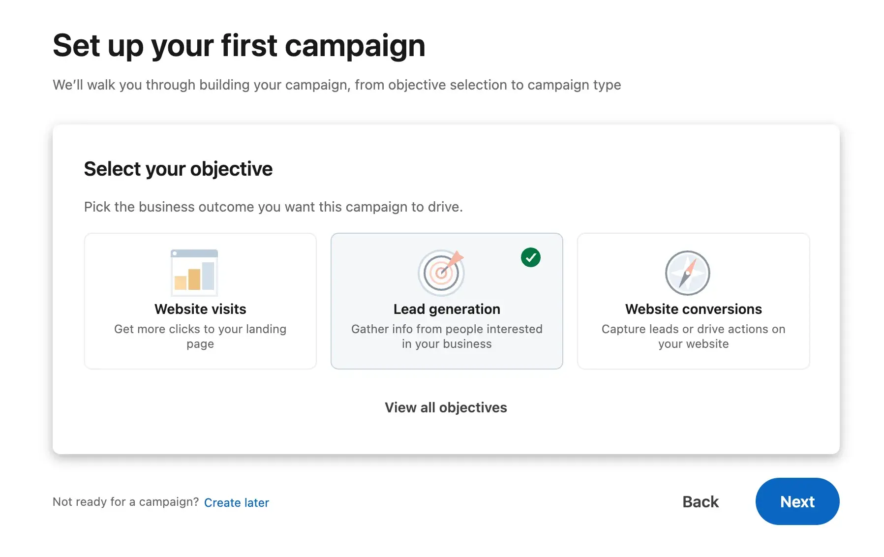 lead generation, linkedin ads campaign