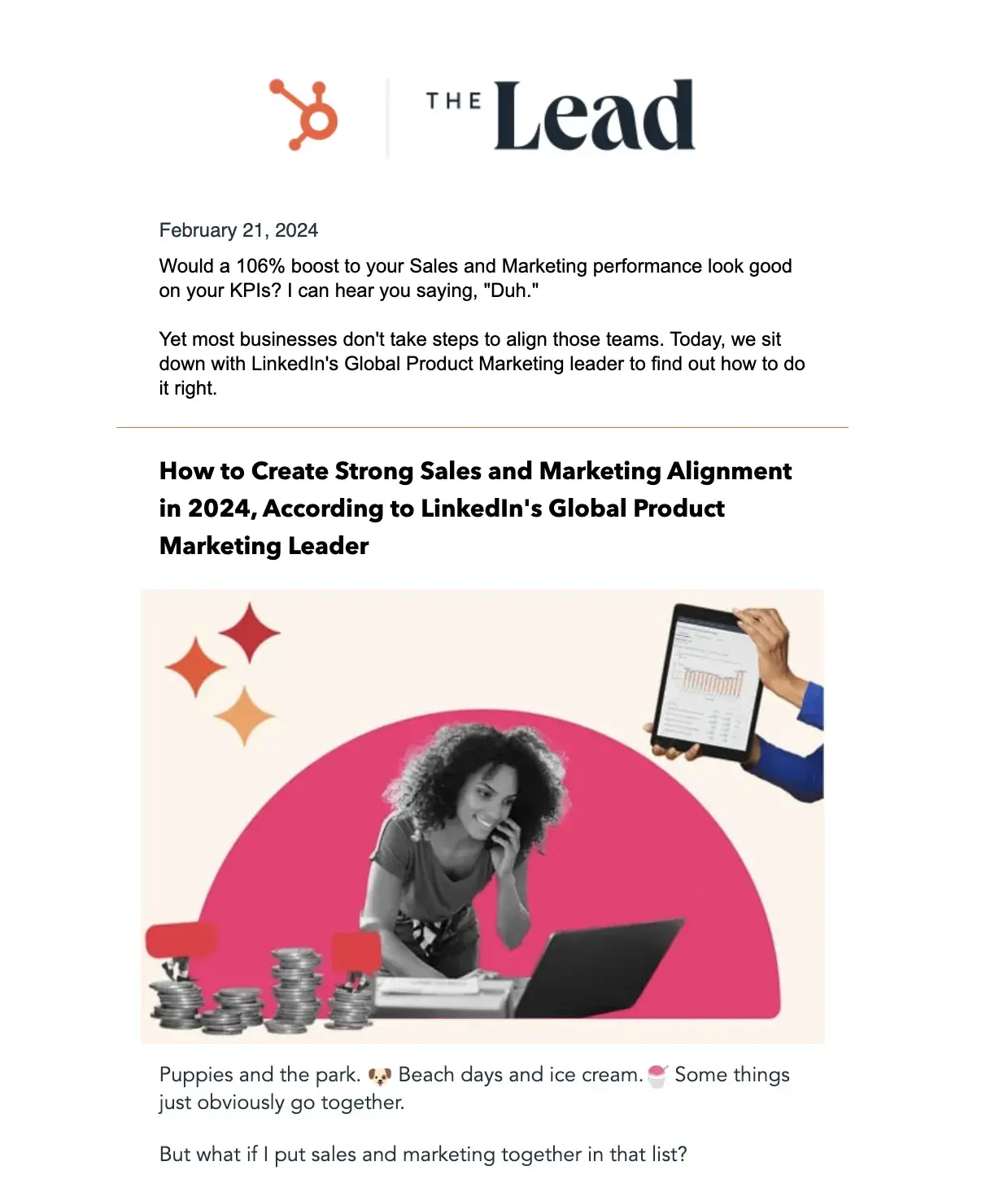 lead generation: send regular emails