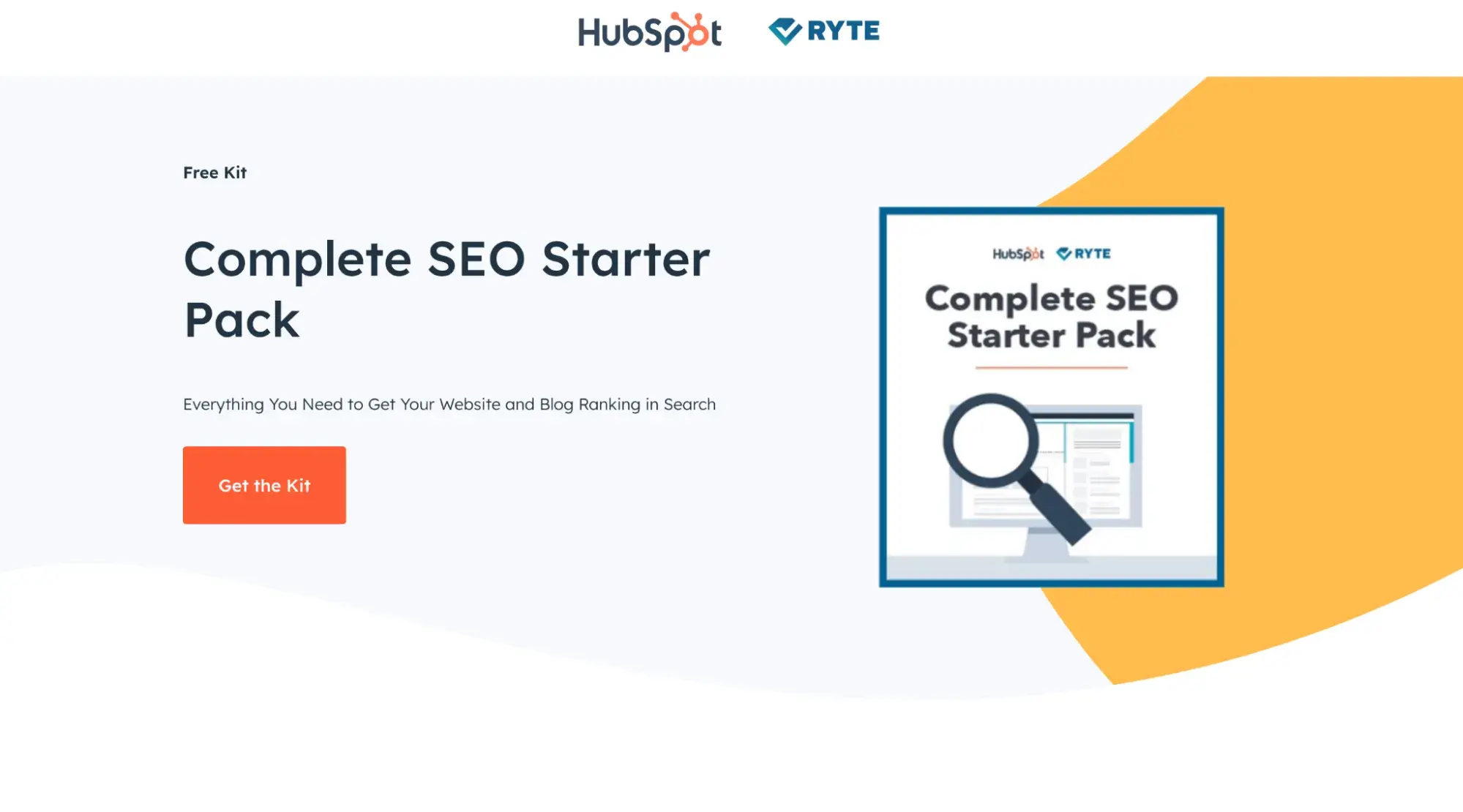 screenshot of HubSpot’s SEO starter pack landing page