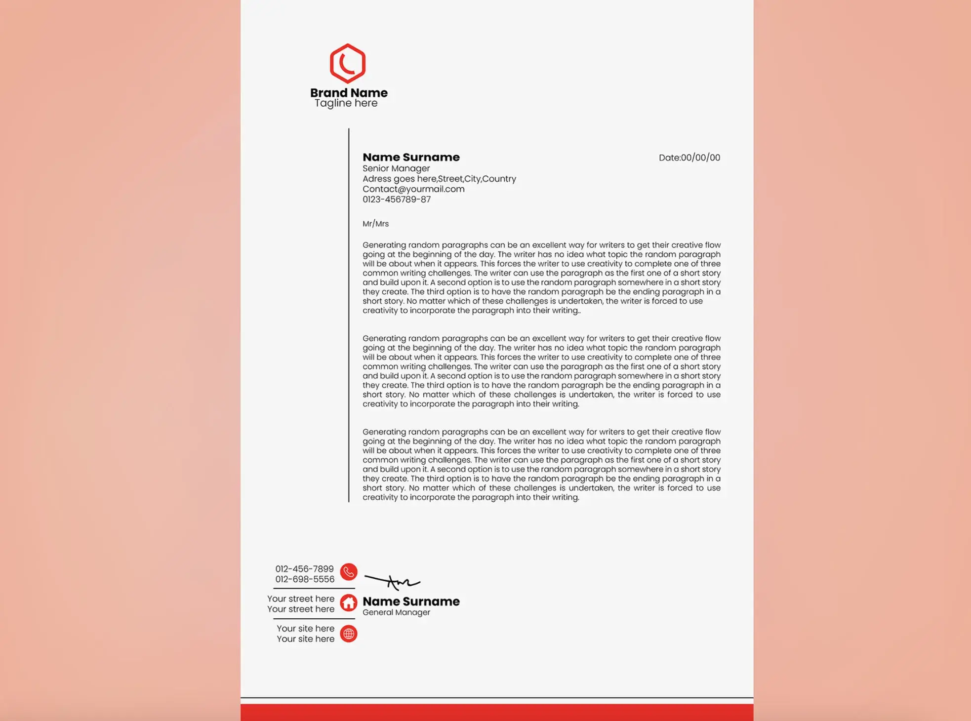 letterhead examples