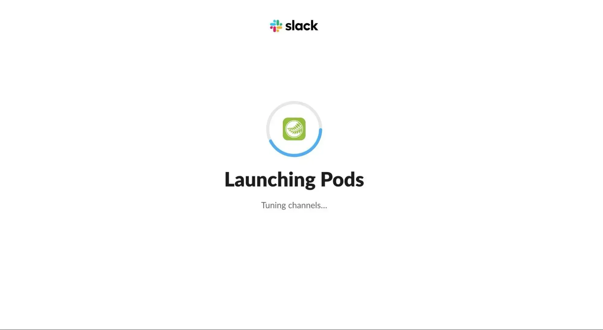 loading page design, slack