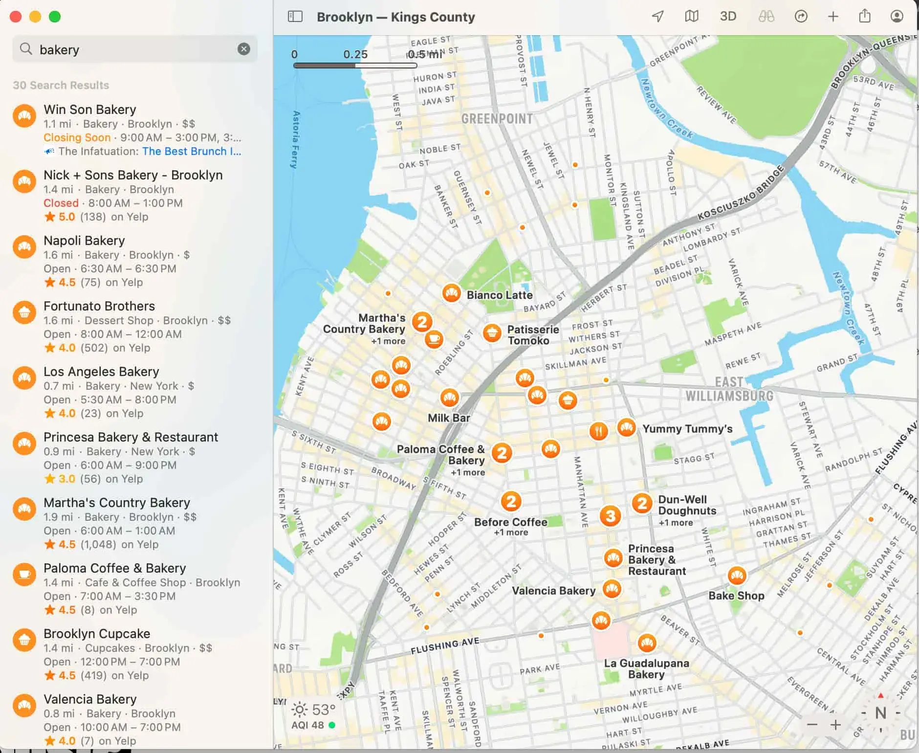 local online business directory: Apple Maps