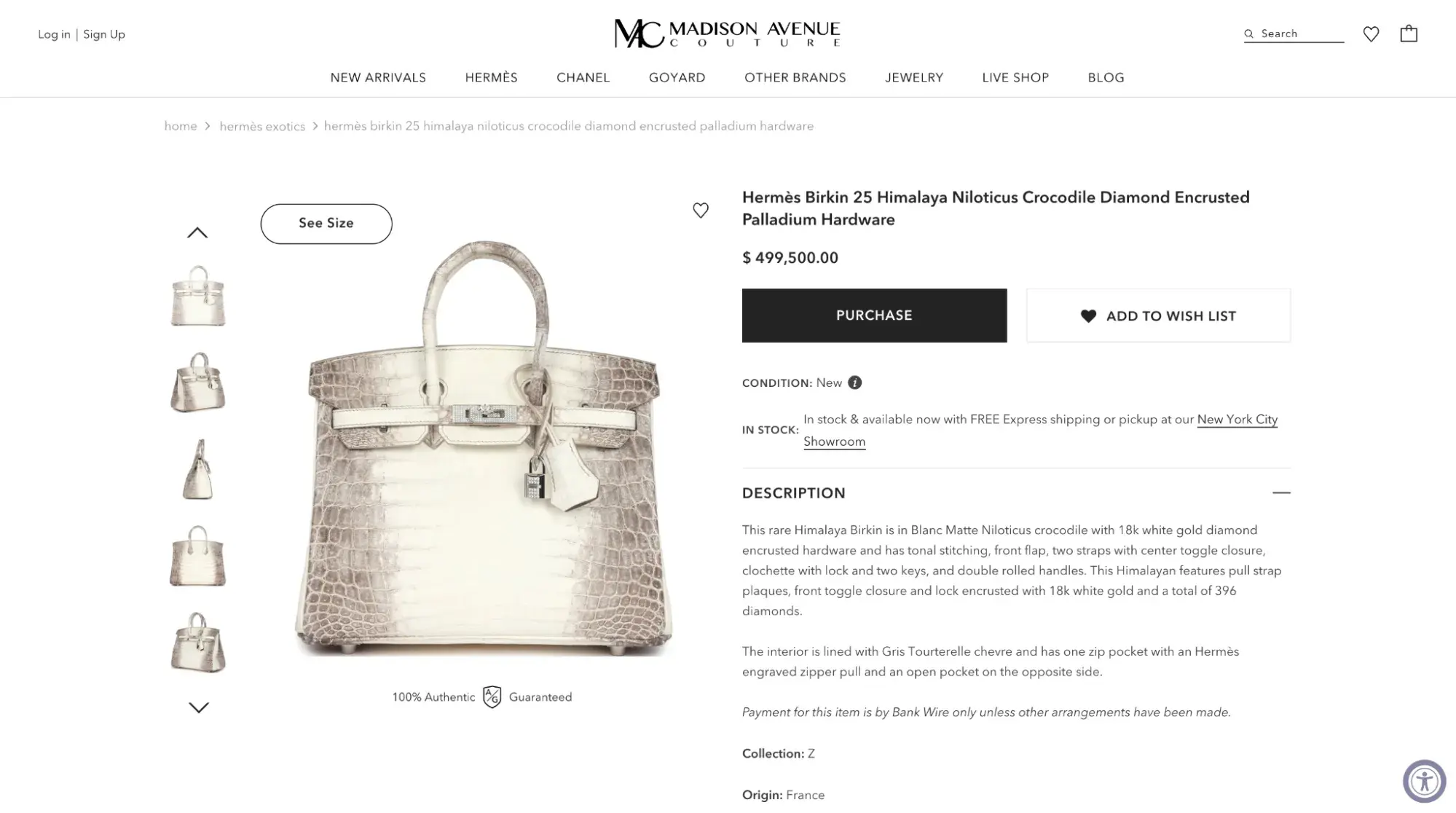 luxury brand marketing strategy, birkin bag https://madisonavenuecouture.com/products/hermes-birkin-25-himalaya-niloticus-crocodile-diamond-encrusted-palladium-hardware-1?variant=41345333461086