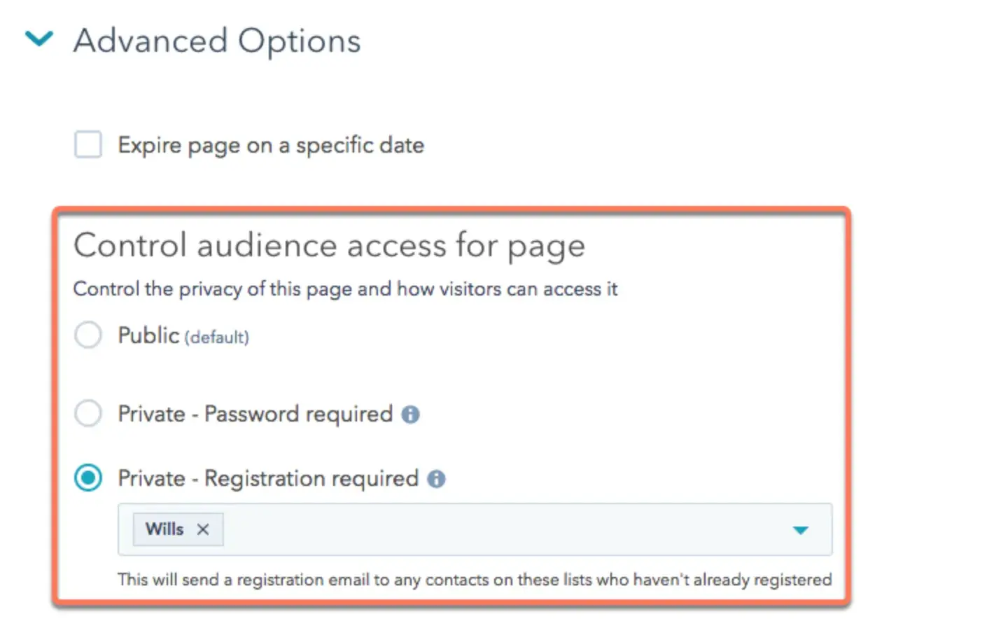 how to register users on a website, hubspot