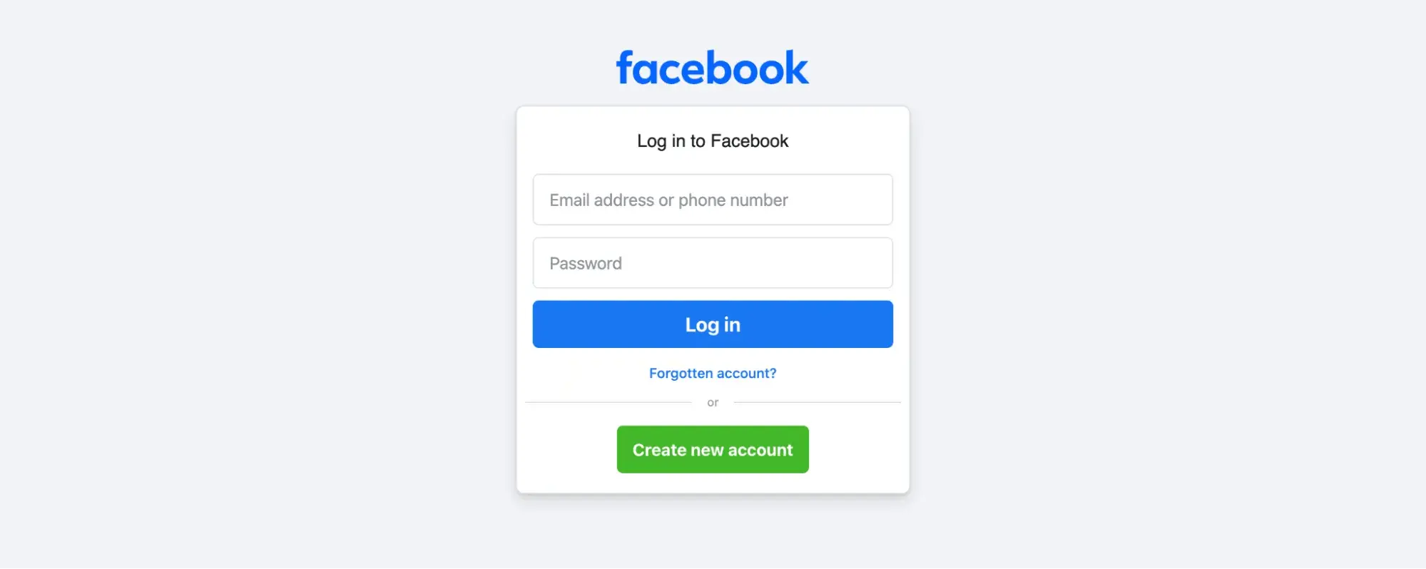 how to create a login page for my website: facebook login page