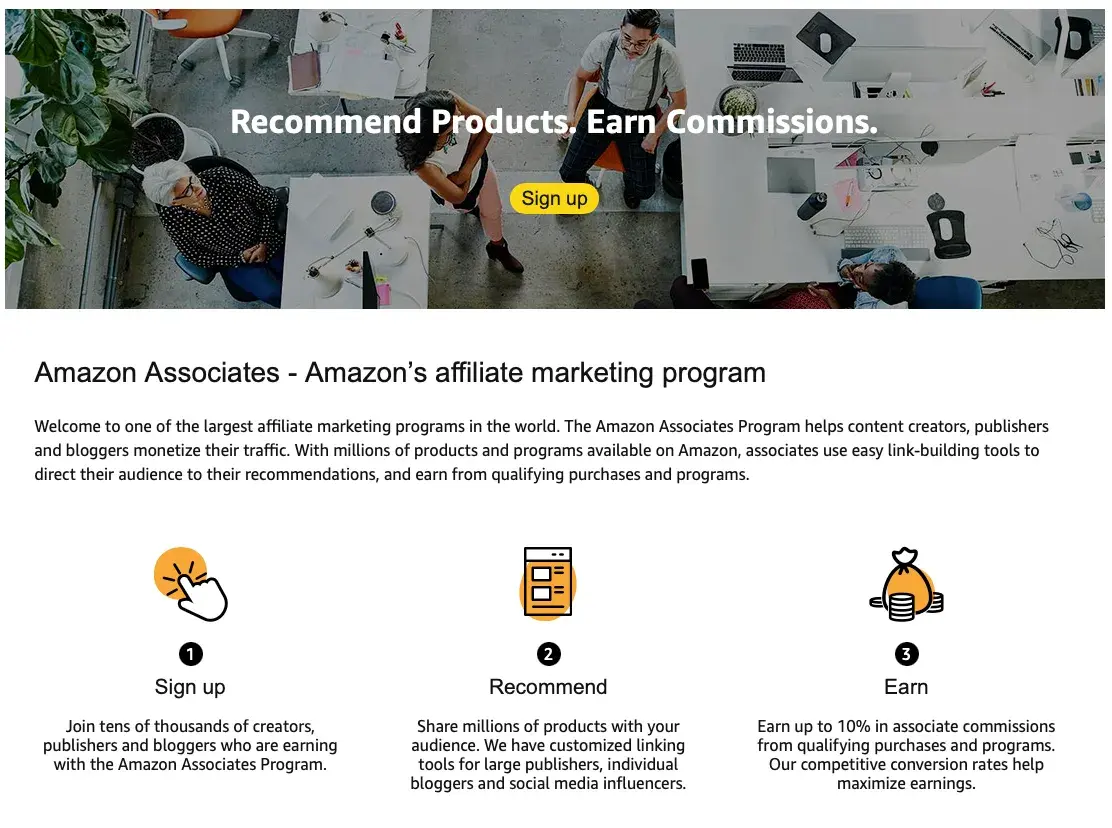 amazon associates is one type of affiliate marketing campaign.