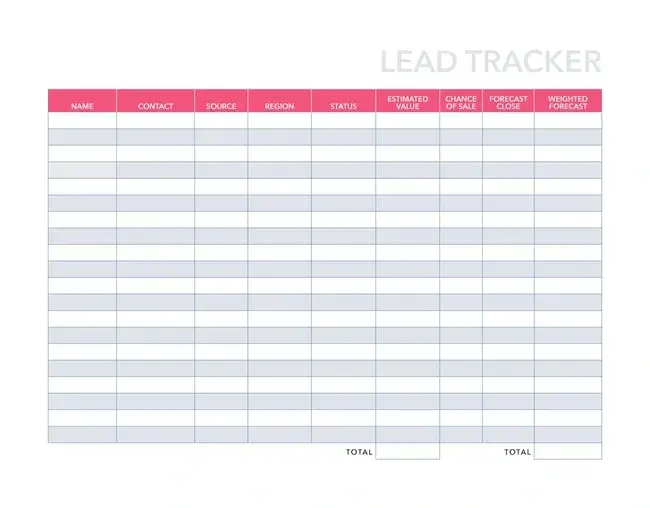 free excel marketing plan template for leads