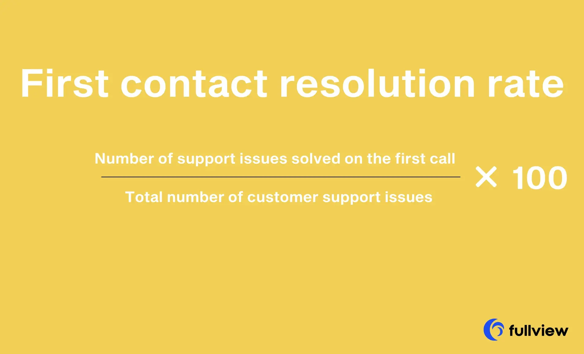 ] customer service metrics: an example of the first contact resolution rate formula