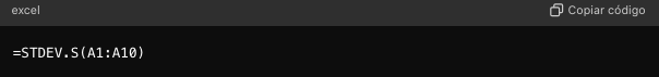 Desviación excel