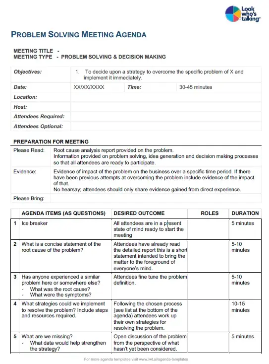 meeting agenda examples 12 20241212 8946504 - 7 Meeting Agenda Examples For Productive and Efficient Meetings