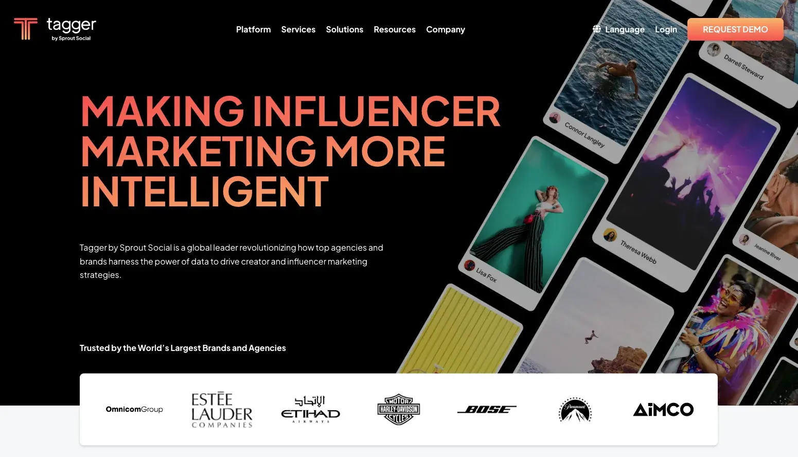 Micro-Influencer Marketing: Tagger by Sprout Social Homepage.