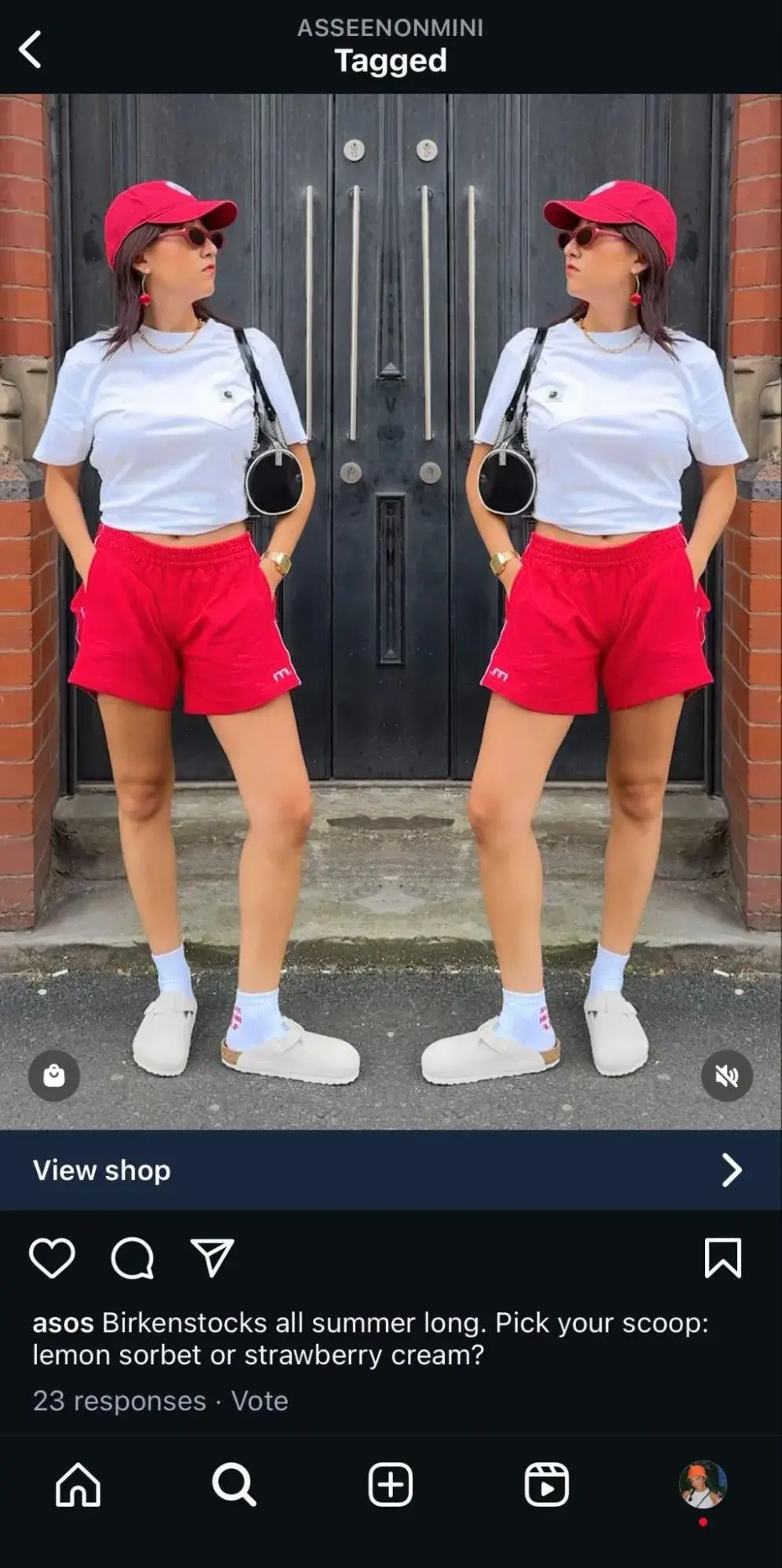 Micro influencer marketing: ASOS post featuring an ASOS Insider.