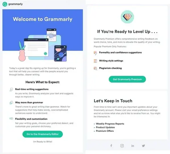 onboarding email example from grammarly