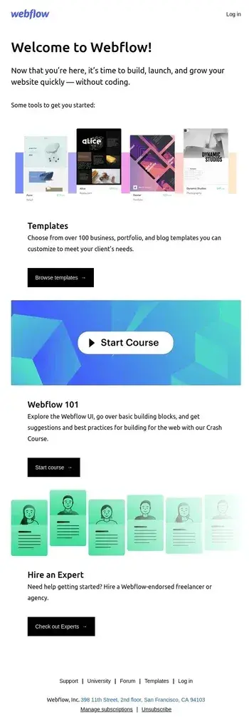 onboarding email best practice example