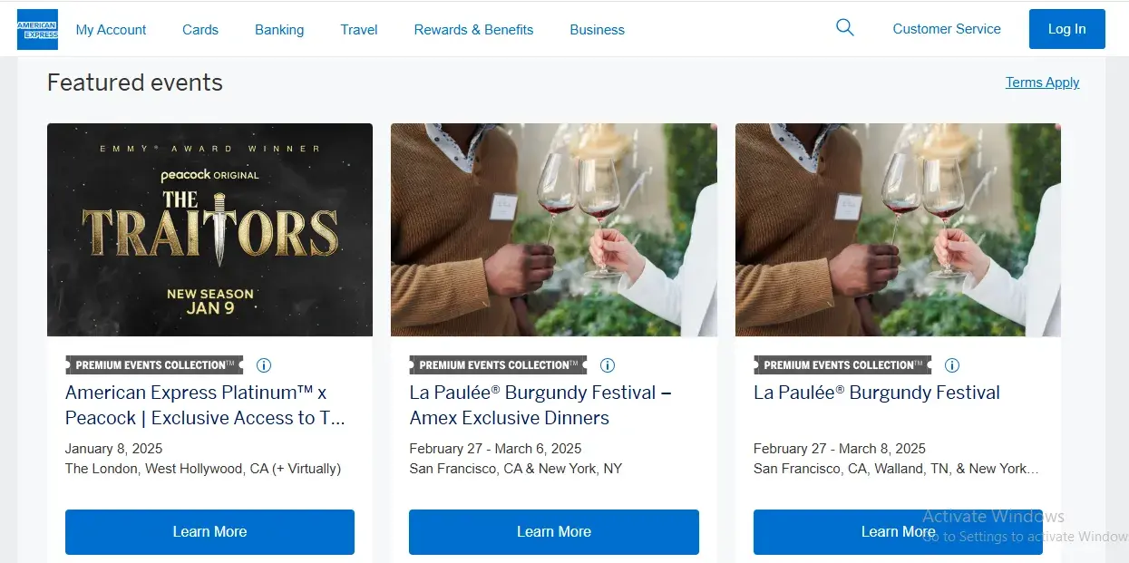 american express featured events, public relations strategy