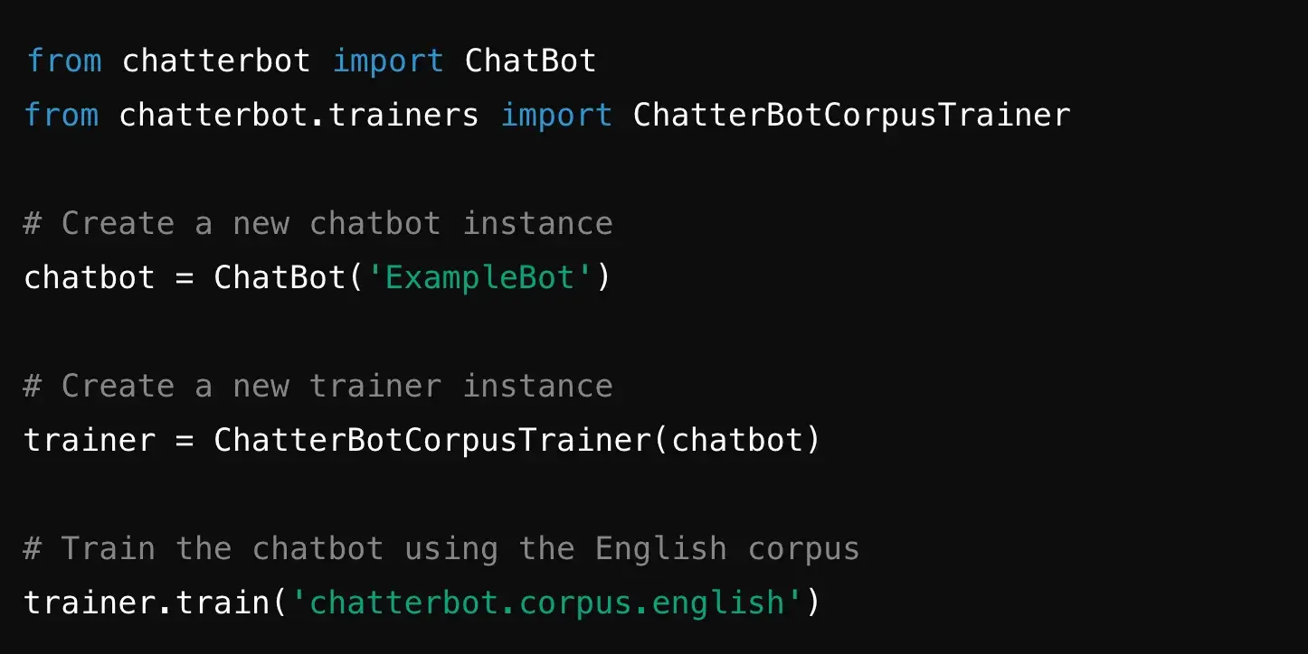 built a chatbot with python, train with corpus