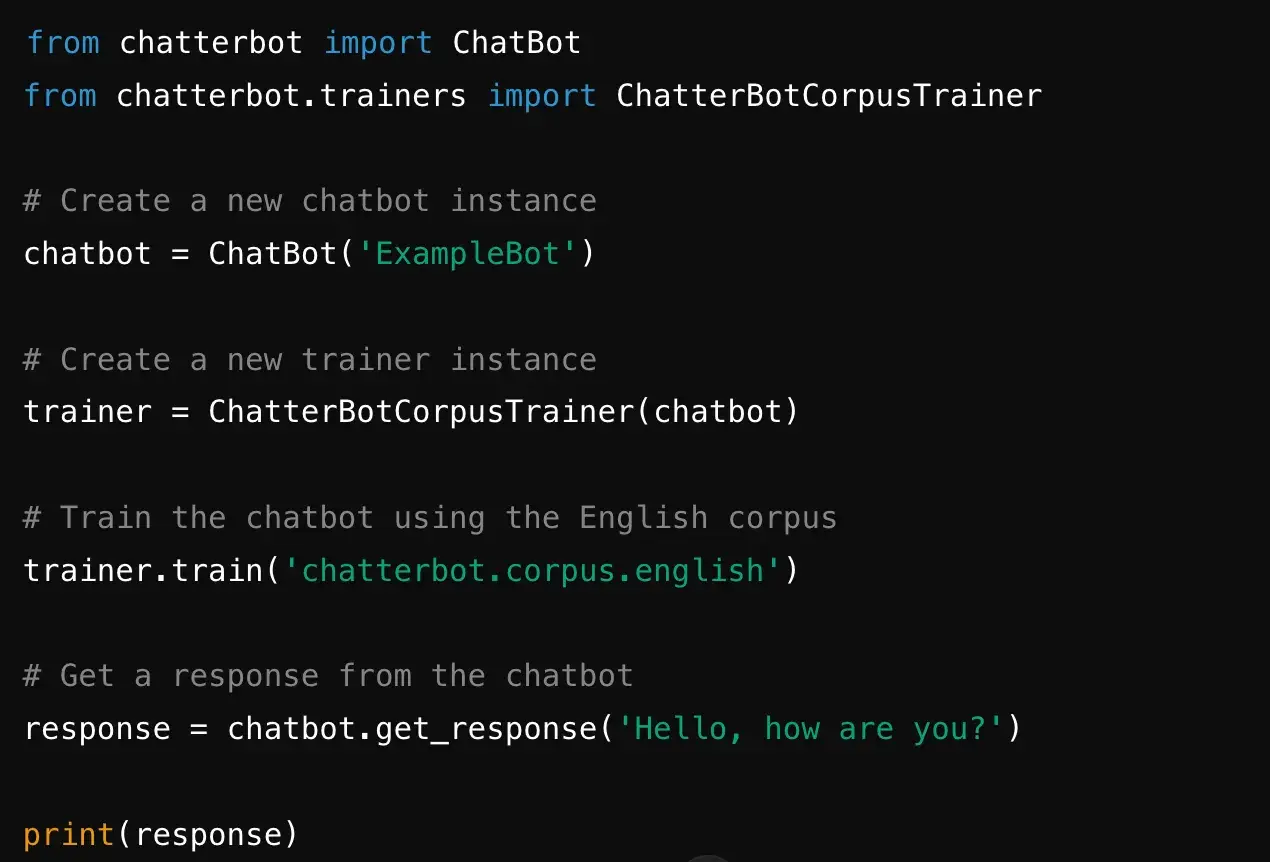 built a chatbot with python, test chatbot