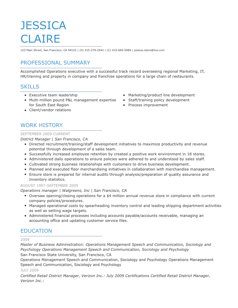 customer service resume example