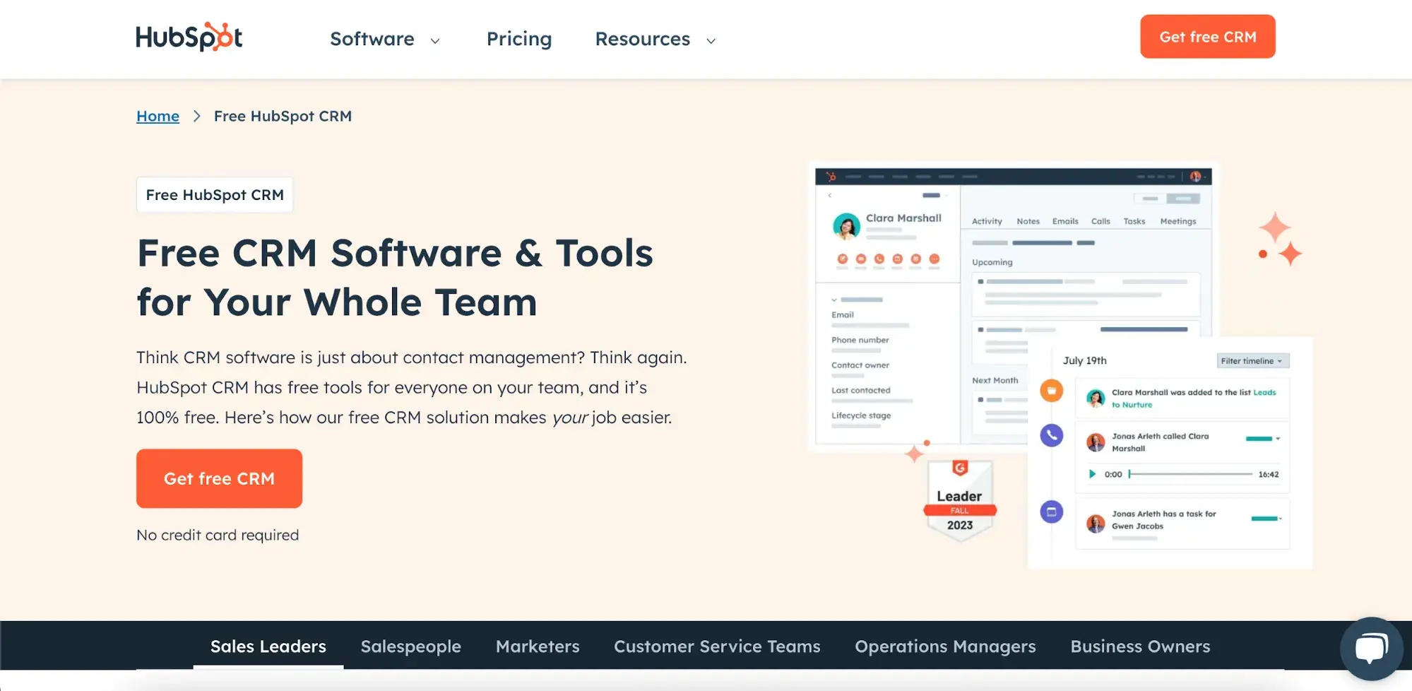 Best SaaS CRM screenshot